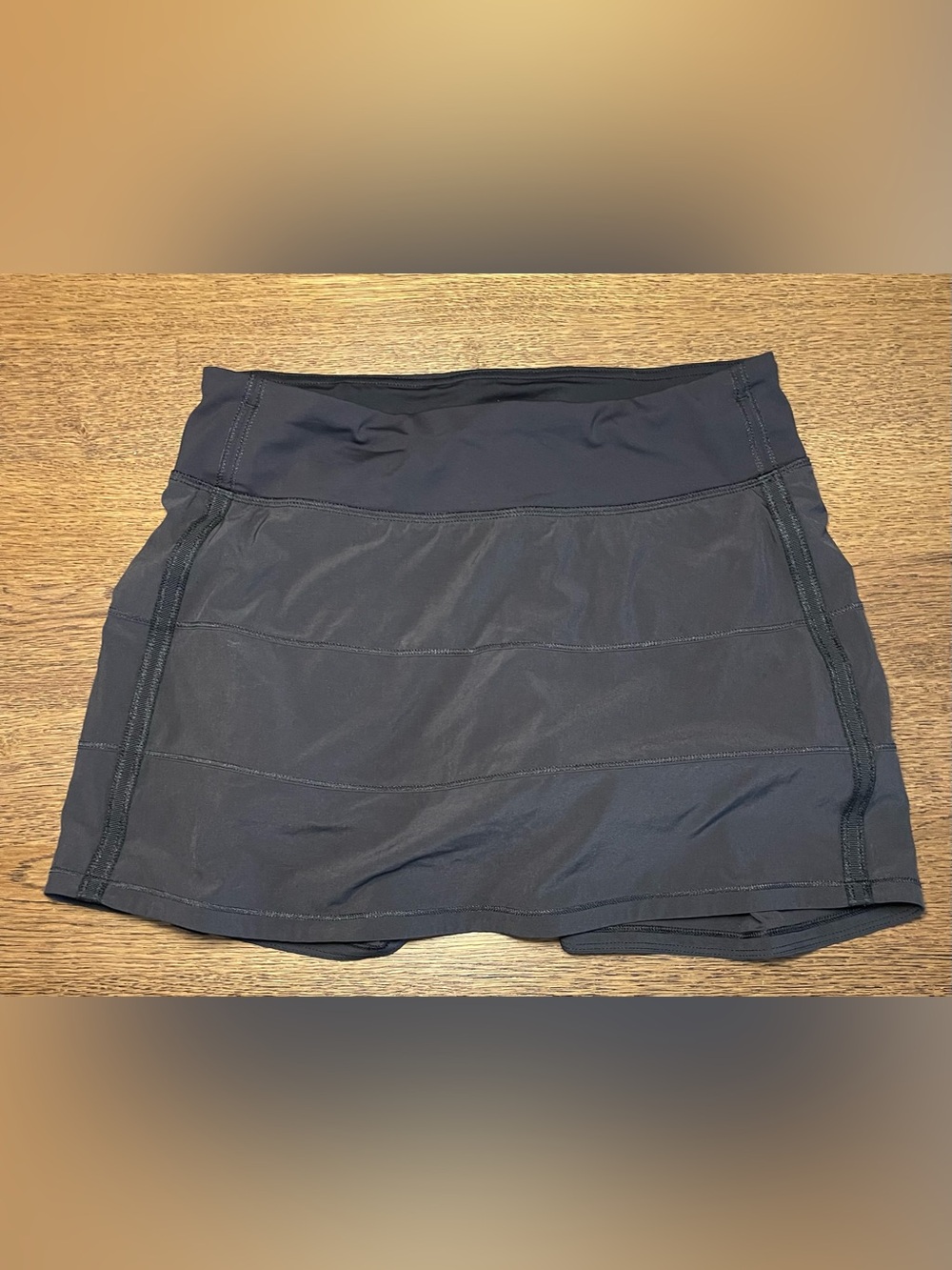 Lululemon Pace Rival Mid-Rise Skirt Size 6 TALL Black Skort